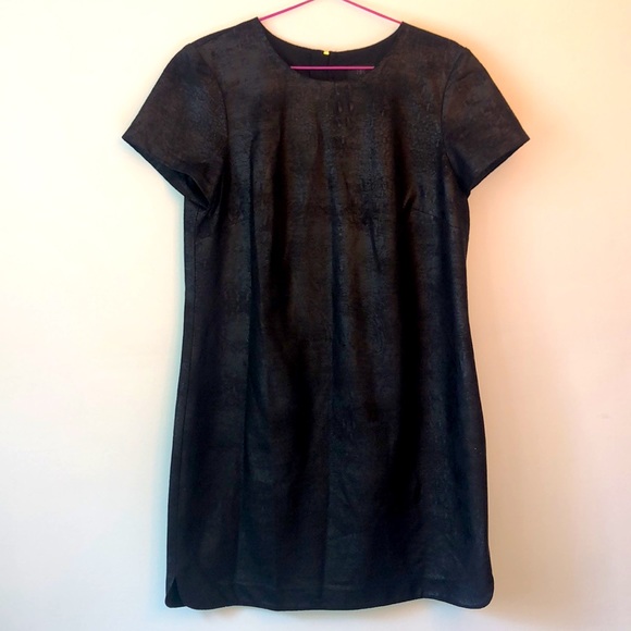 Banana Republic black textured dress, sz 14 - Picture 2 of 4